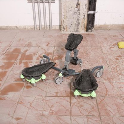 Rolling Knee Pads - Durable Ergonomic Mobile Knee Pads with Seat - 360° Turning Capability, Supports 360 lbs, Compactable, Optimal for any Floor Job