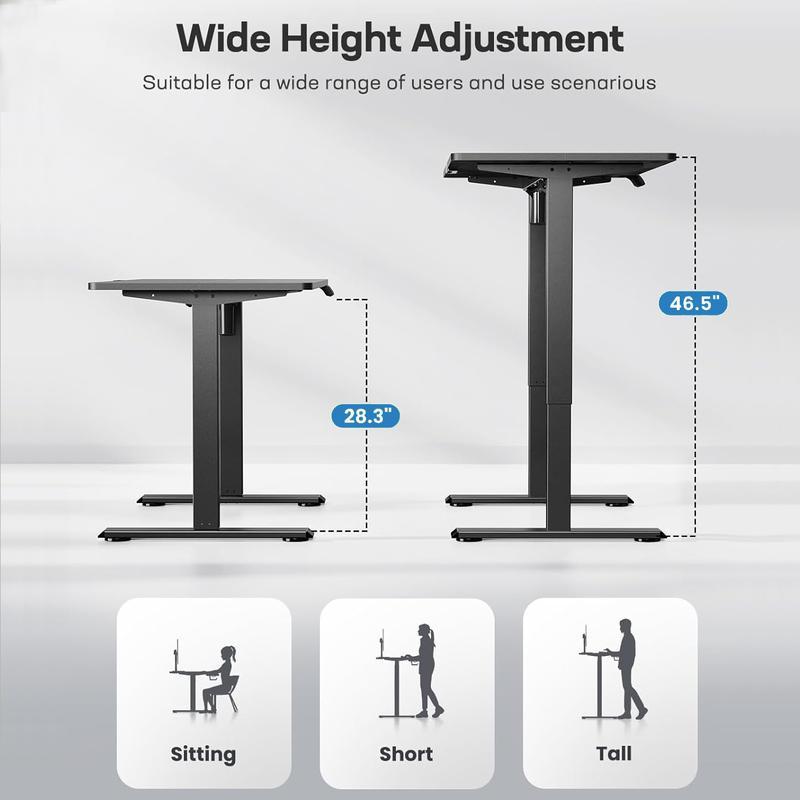 ErGear Electric Adjustable Standing Desk 48x24/55x28"Ergonomic Design w