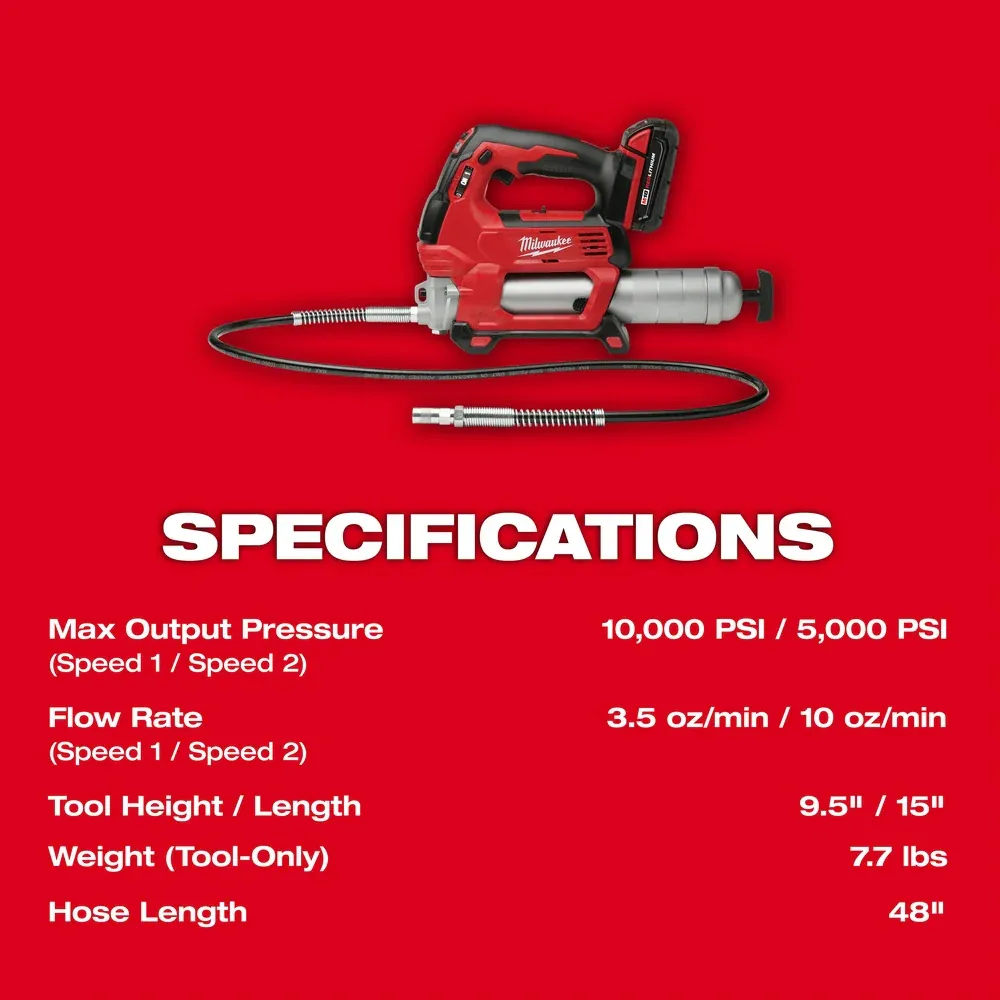 2967-22GG M18 FUEL 18V 1/2" HTIW Friction Ring & Grease Gun Combo Kit