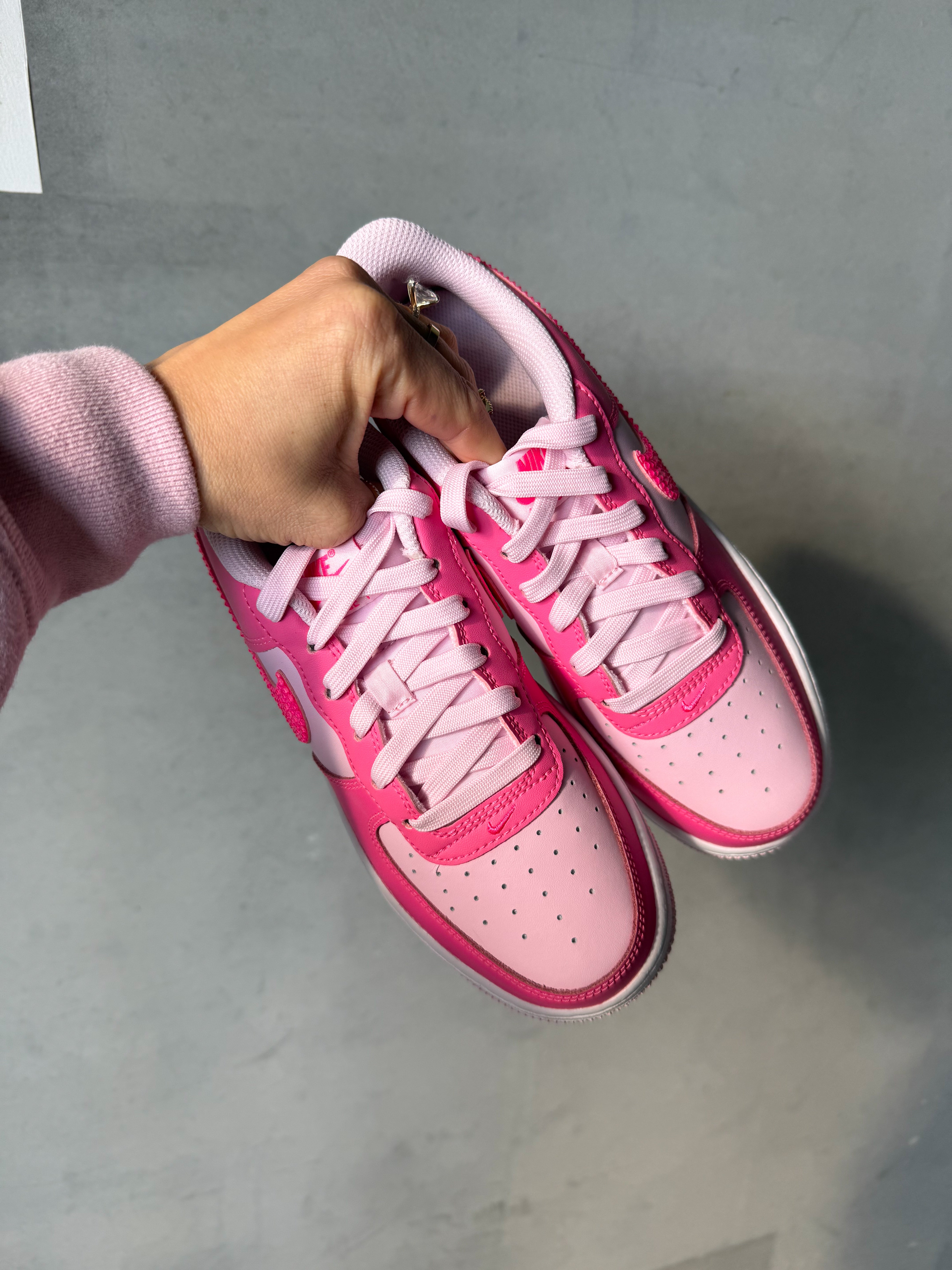 Bubblegum Pink Swarovski Women’s Air Force 1 Low Shoes