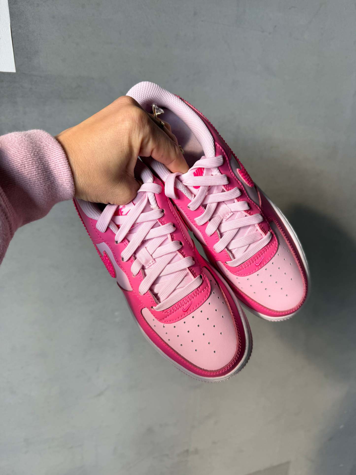 Bubblegum Pink Swarovski Women’s Air Force 1 Low Shoes