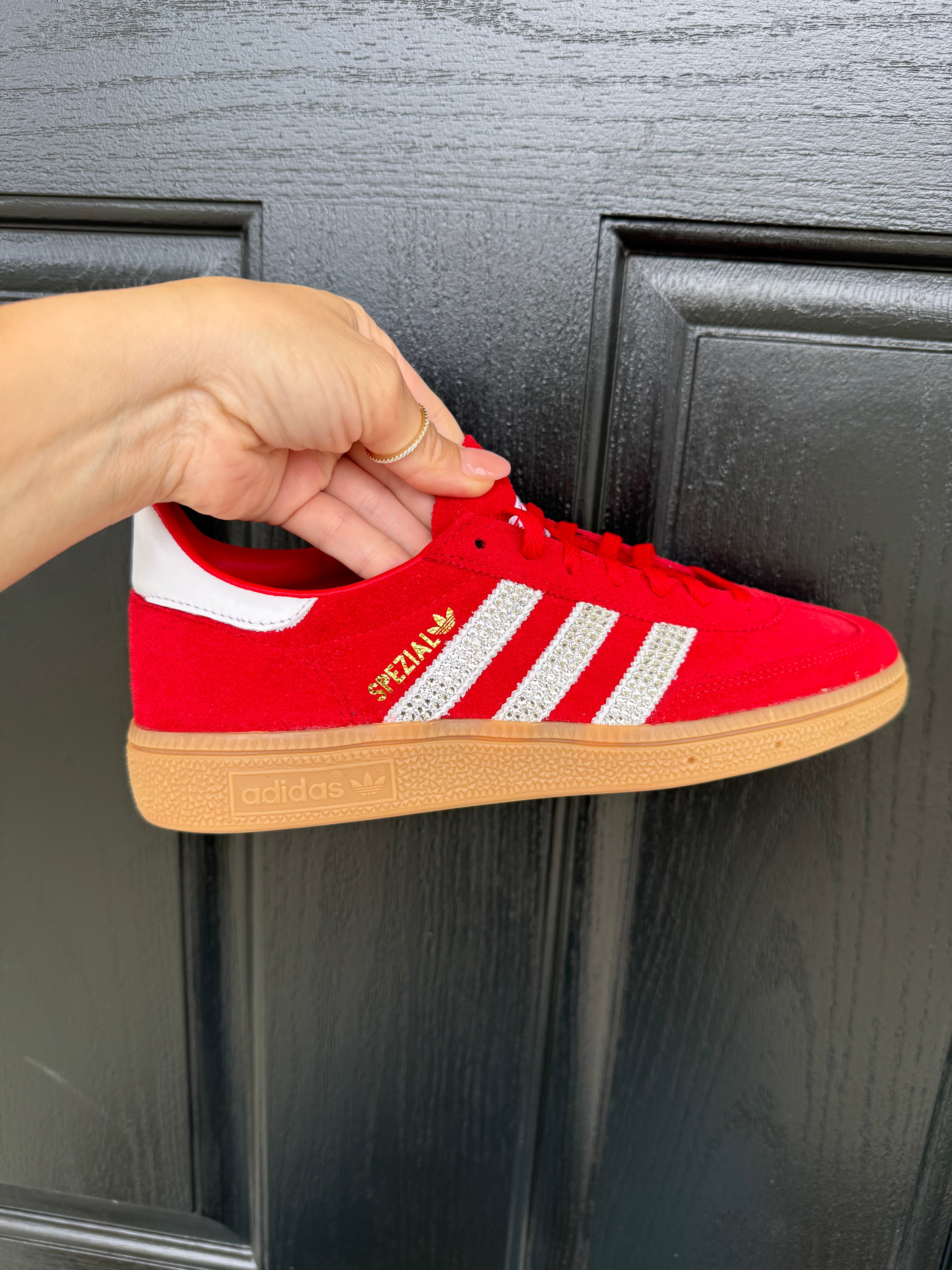 Red Swarovski Adidas Original Spezial Shoes Christmas
