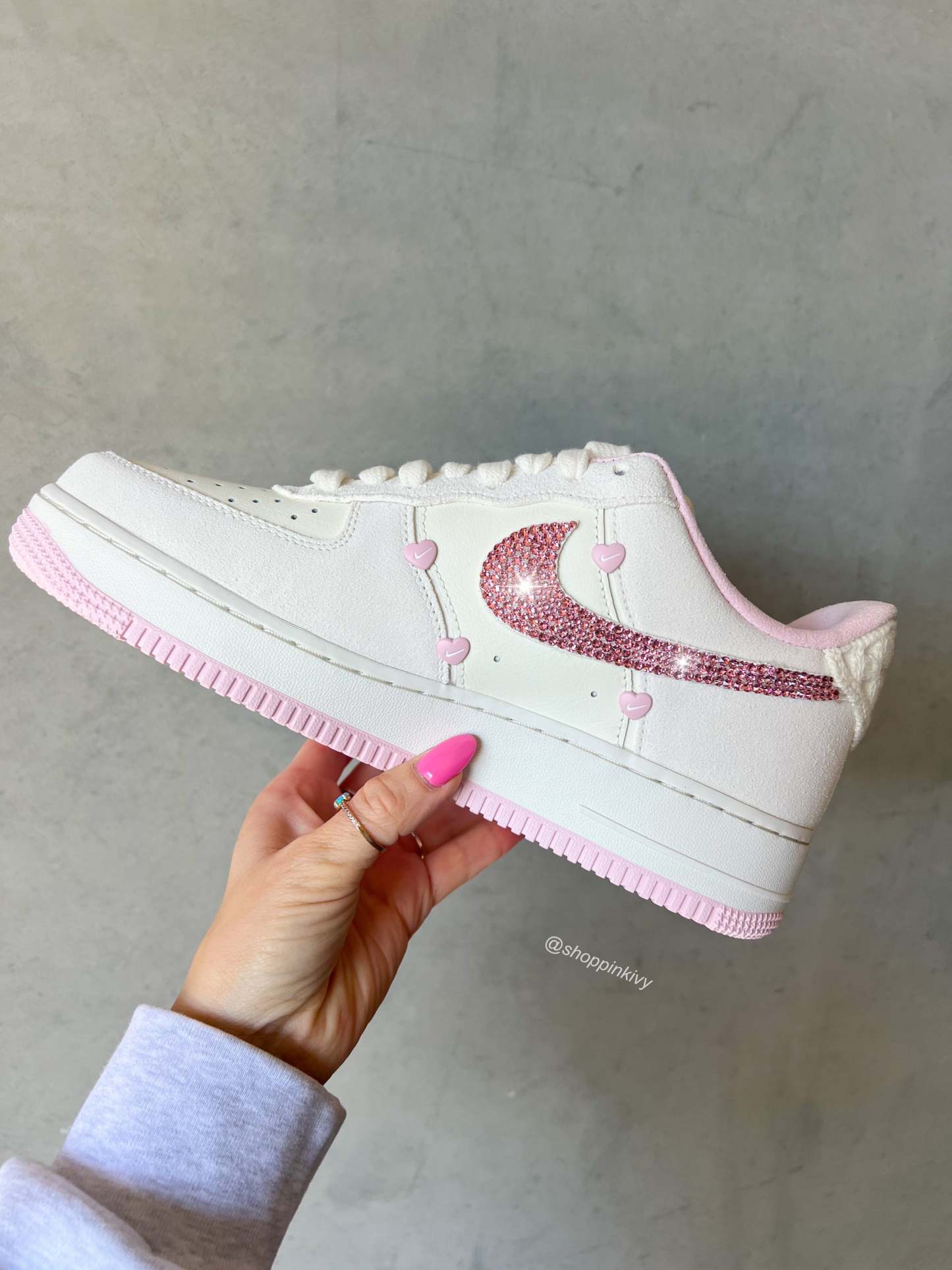 SIZE 7.5 Special Edition💕 Swarovski Womens Nike Air Force 1