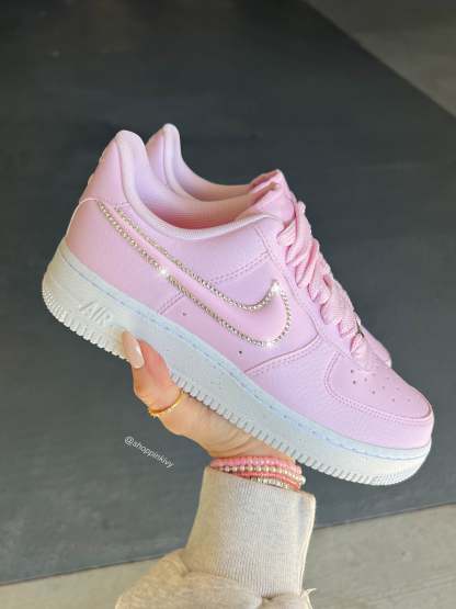 Pink Swarovski Outlined Nike Air Force 1