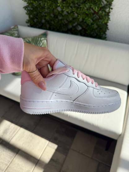 Valentine’s Pink Velvet White Swarovski Nike Air Force 1