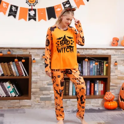 Halloween Family Long Sleeve Pajamas Set
