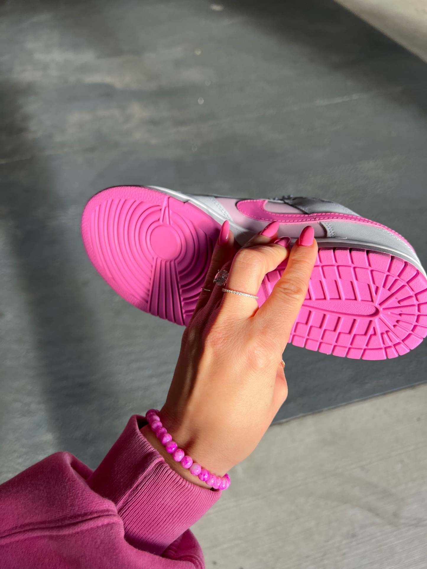 Rare Hot Pink Swarovski Womens Nike Dunk Shoes