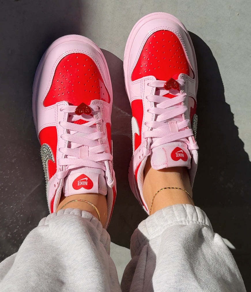 2026 Valentine’s Swarovski Womens Nike Dunk Shoes