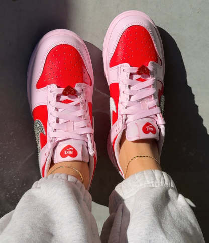 2026 Valentine’s Swarovski Womens Nike Dunk Shoes