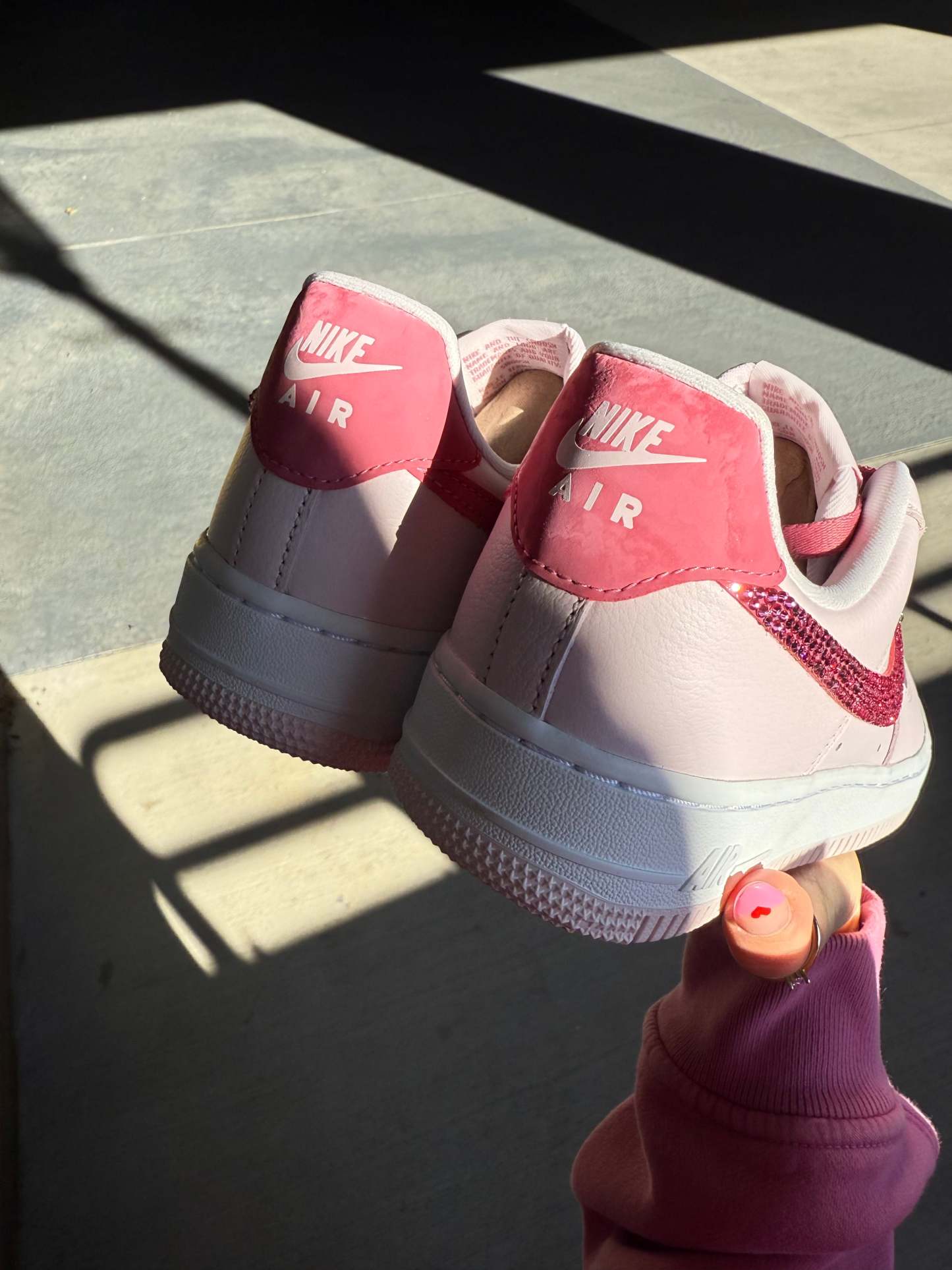 Valentine’s Heart Charm Swarovski Nike Air Force 1