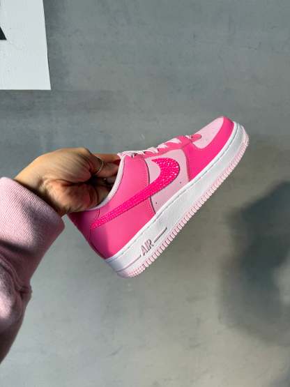 Bubblegum Pink Swarovski Women’s Air Force 1 Low Shoes