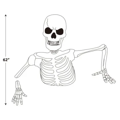 👻 Early Bird Halloween Special – Massive Skeleton with Glowing Eyes & Spooky Sound🎃