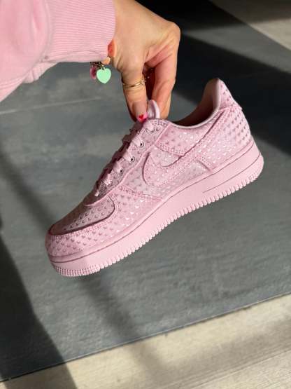 Special Edition Valentine’s Pink Hearts Swarovski Nike Air Force 1