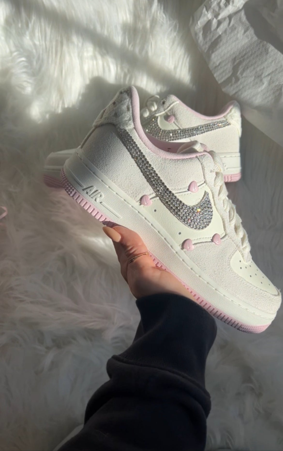 SIZE 7.5 Special Edition💕 Swarovski Womens Nike Air Force 1