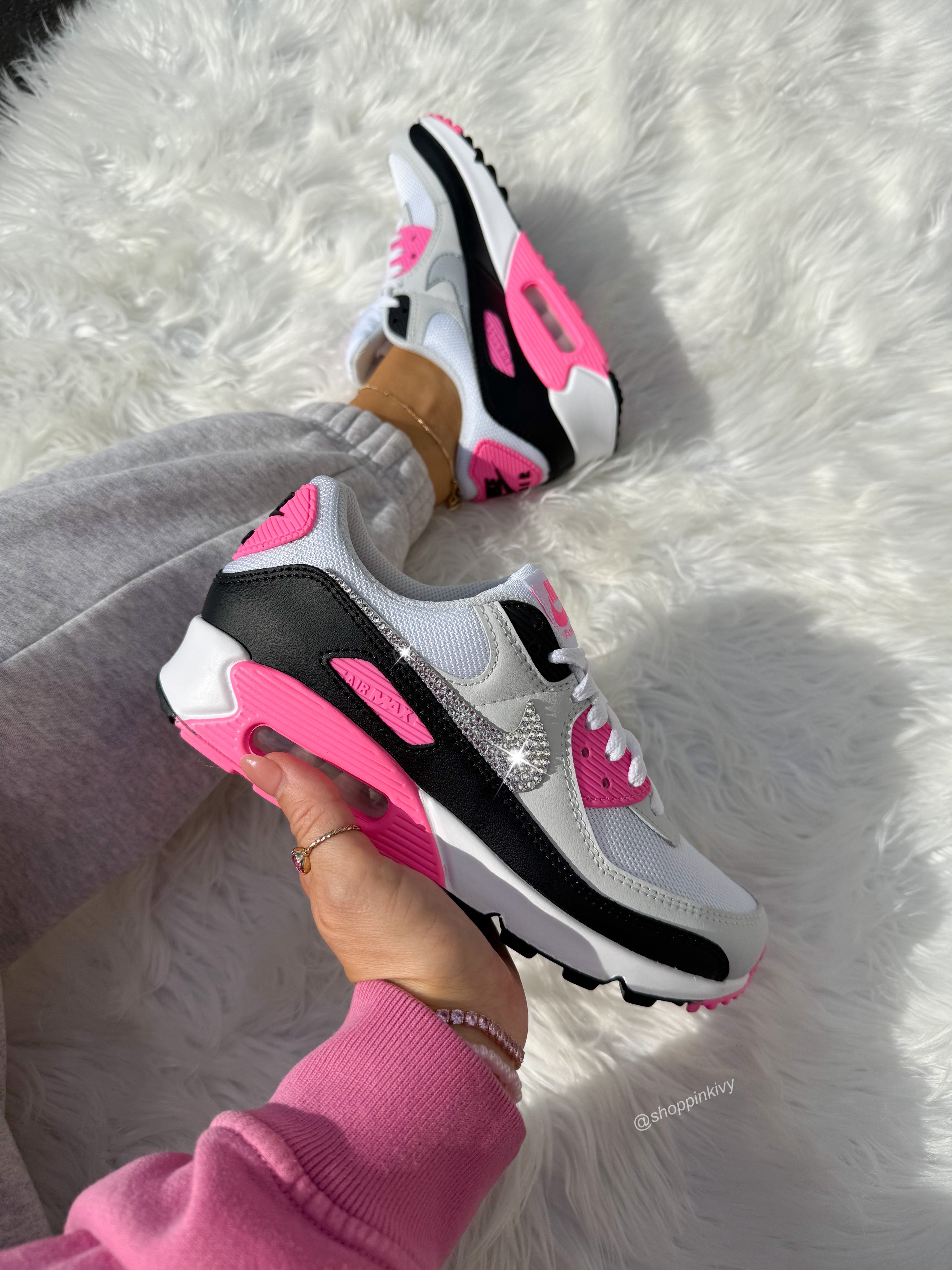 New Bubblegum Pink Swarovski Nike Air Max 90