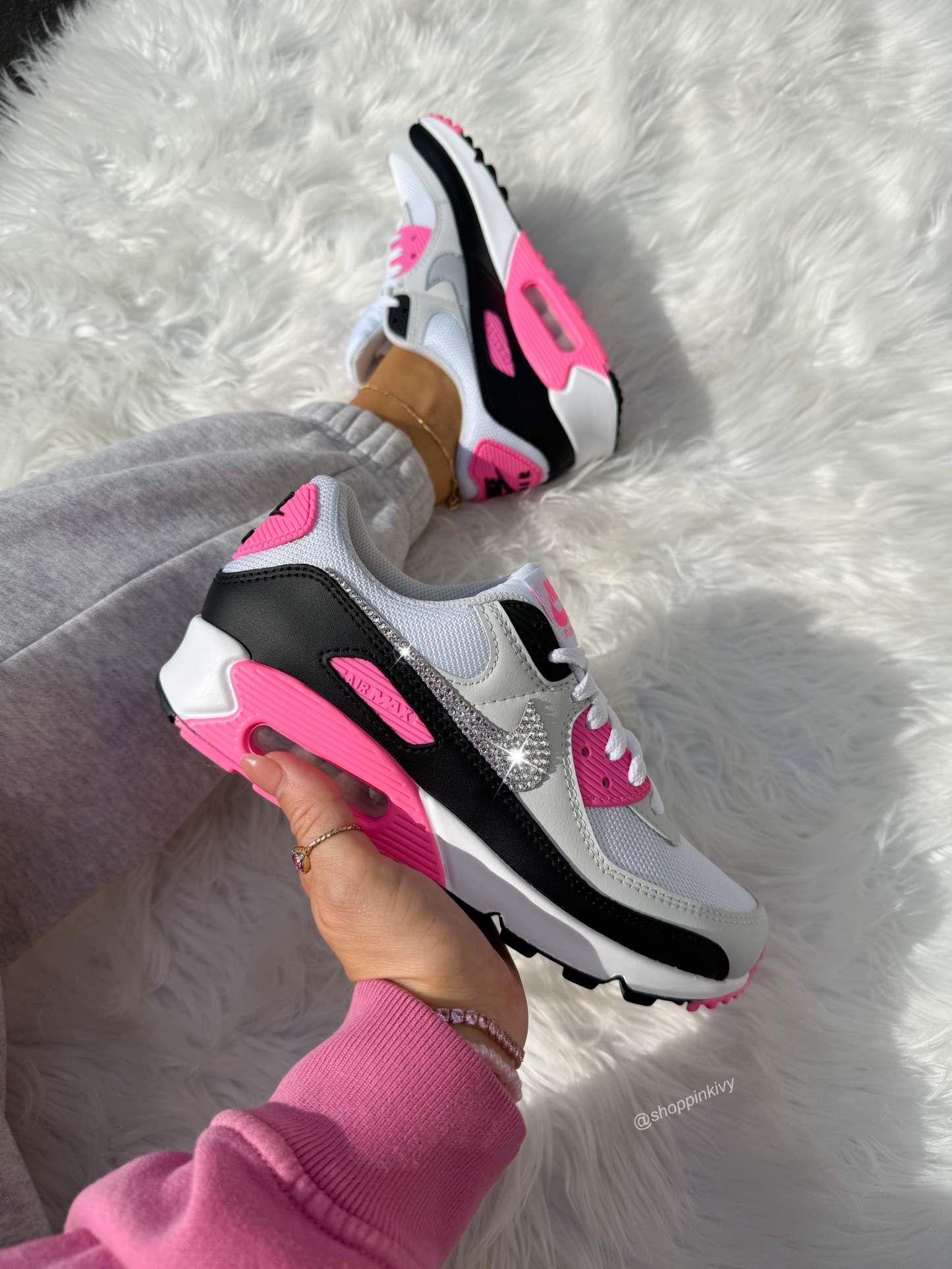 New Bubblegum Pink Swarovski Nike Air Max 90
