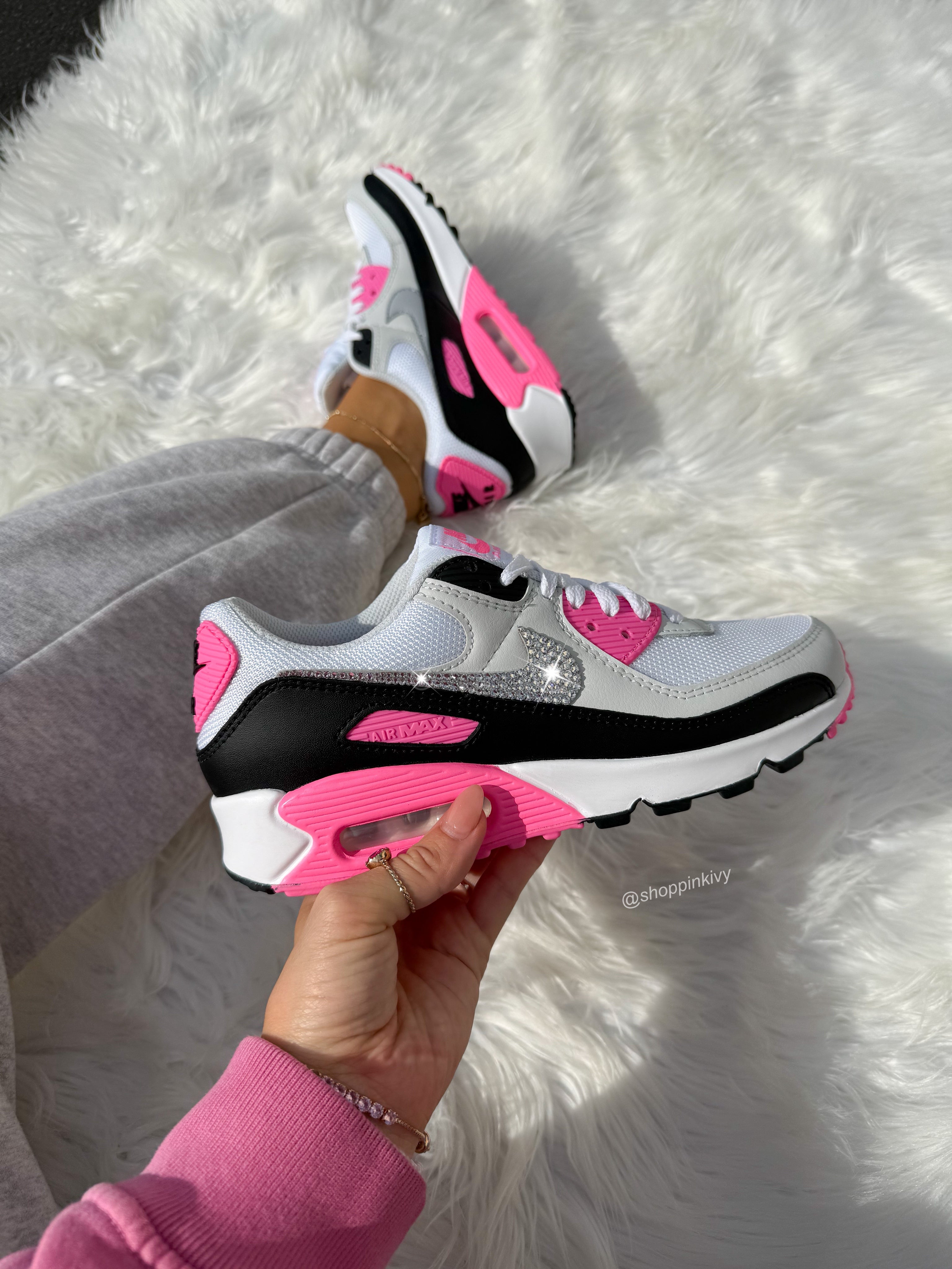 New Bubblegum Pink Swarovski Nike Air Max 90