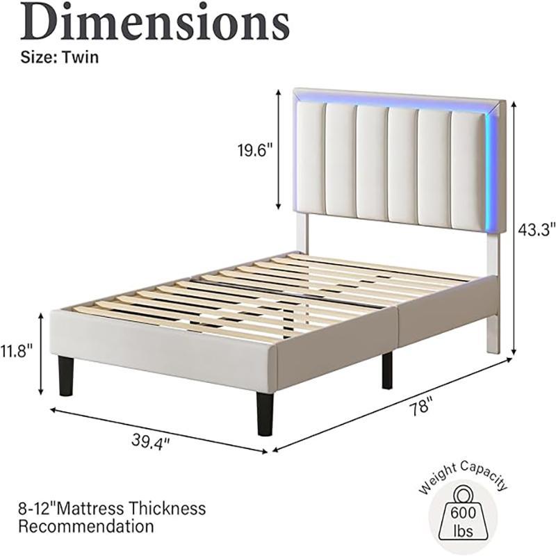 HOMBCK Led Bed Frame