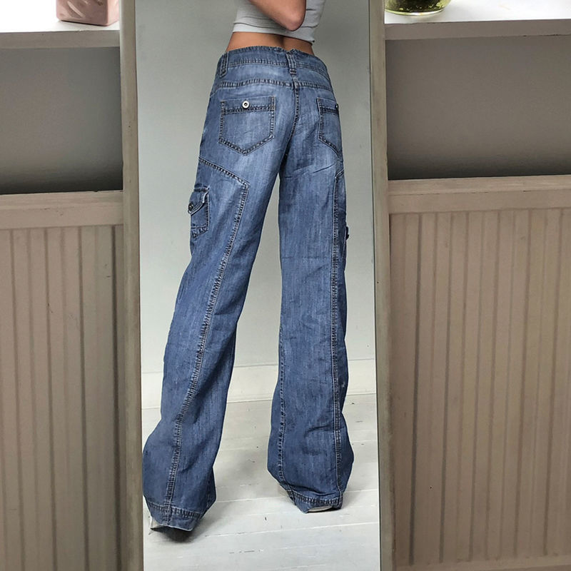 Streetwear Cargo Jeans Pockets