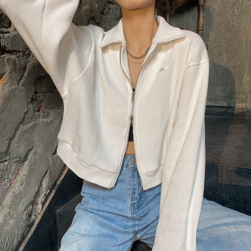 Cropped Zipper Sweater