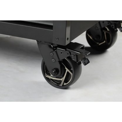 Industrial 52 in. W x 21.5 in. D 15-Drawer Tool Chest and Rolling Cabinet Combo with LED Light in Matte Black