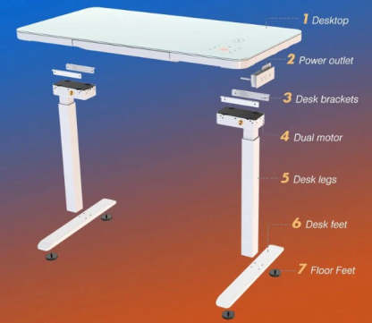 Computer Desk with Touch Control -QuickDeal™