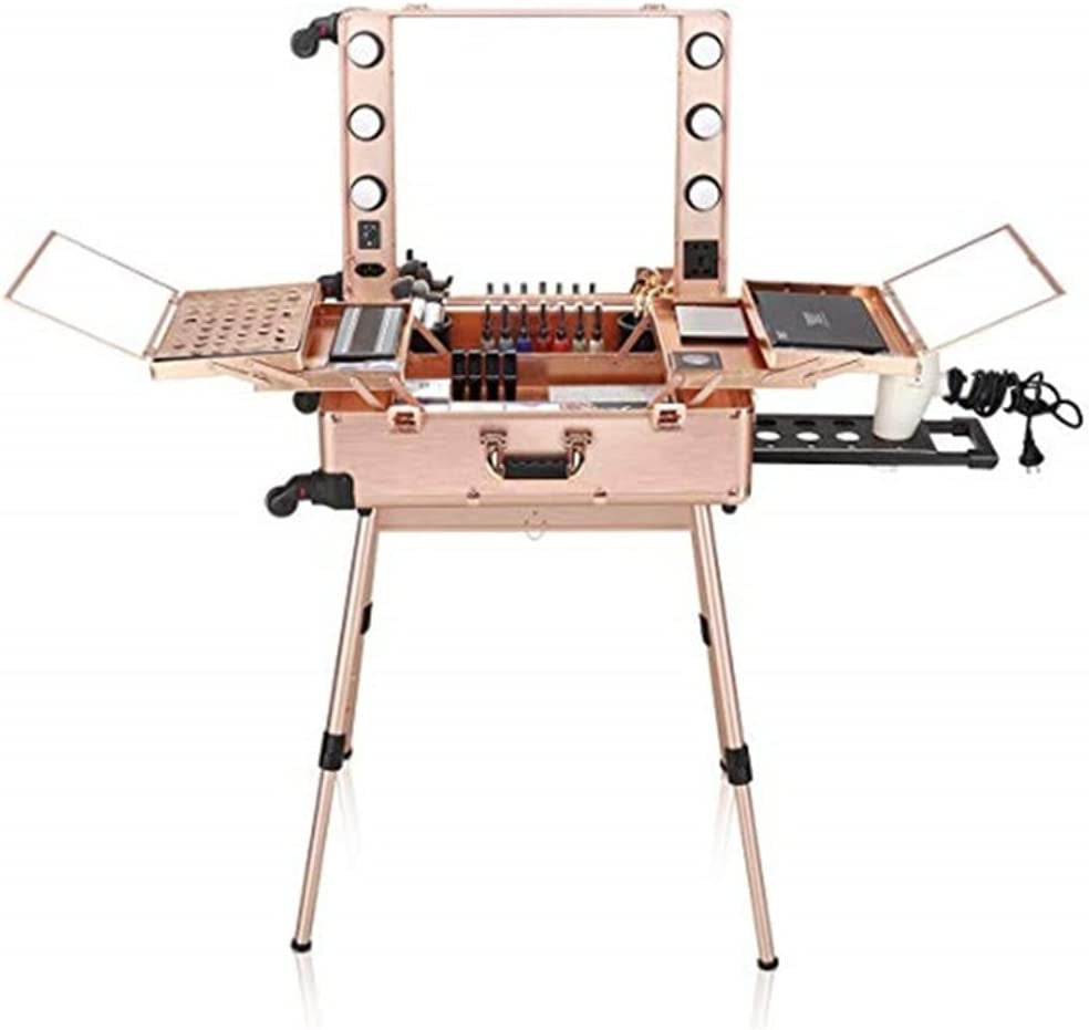 Maleta de Maquillaje Profesional con Luces Tamaño M