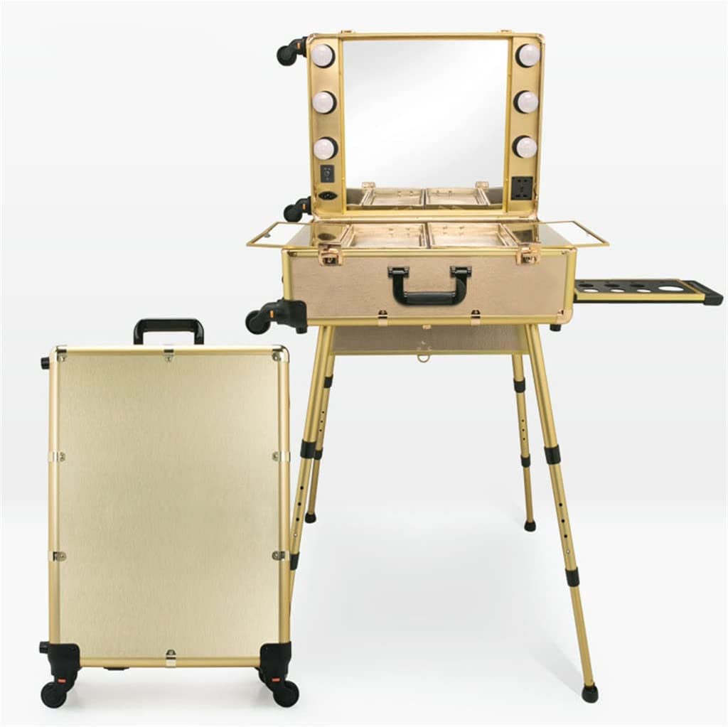Maleta de Maquillaje Profesional con Luces Tamaño M