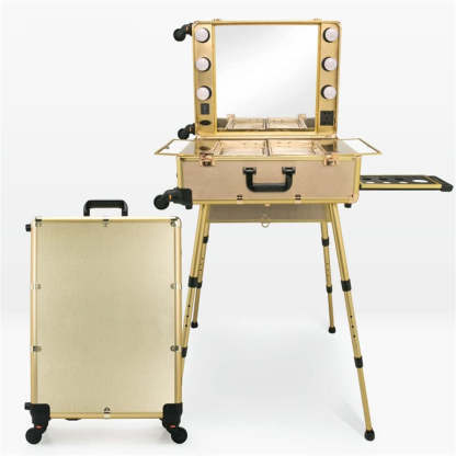 Maleta de Maquillaje Profesional con Luces Tamaño M