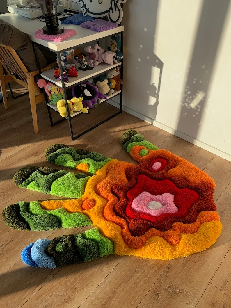 Thermal Hand fluffy Rug tufted custom carpet