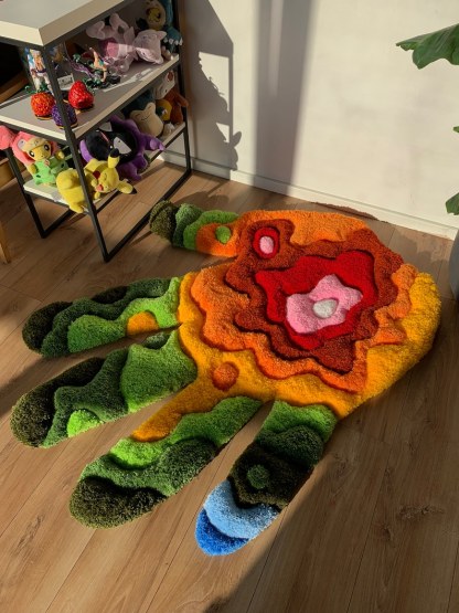 Thermal Hand fluffy Rug tufted custom carpet