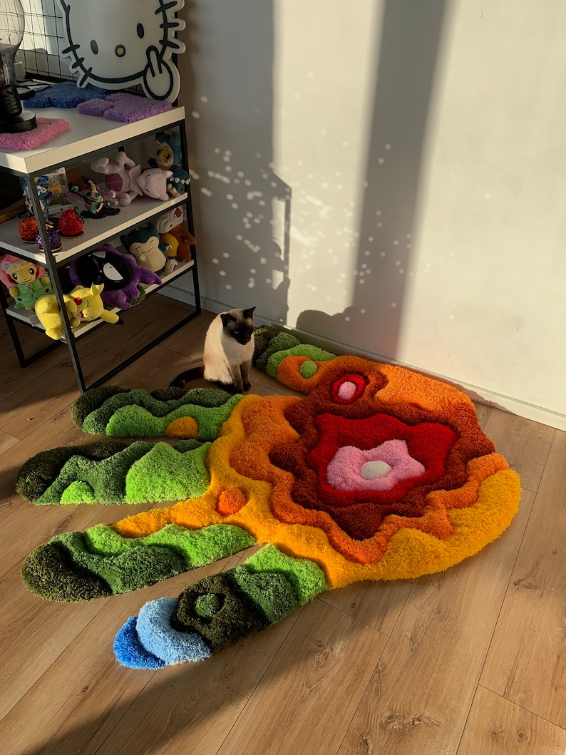 Thermal Hand fluffy Rug tufted custom carpet