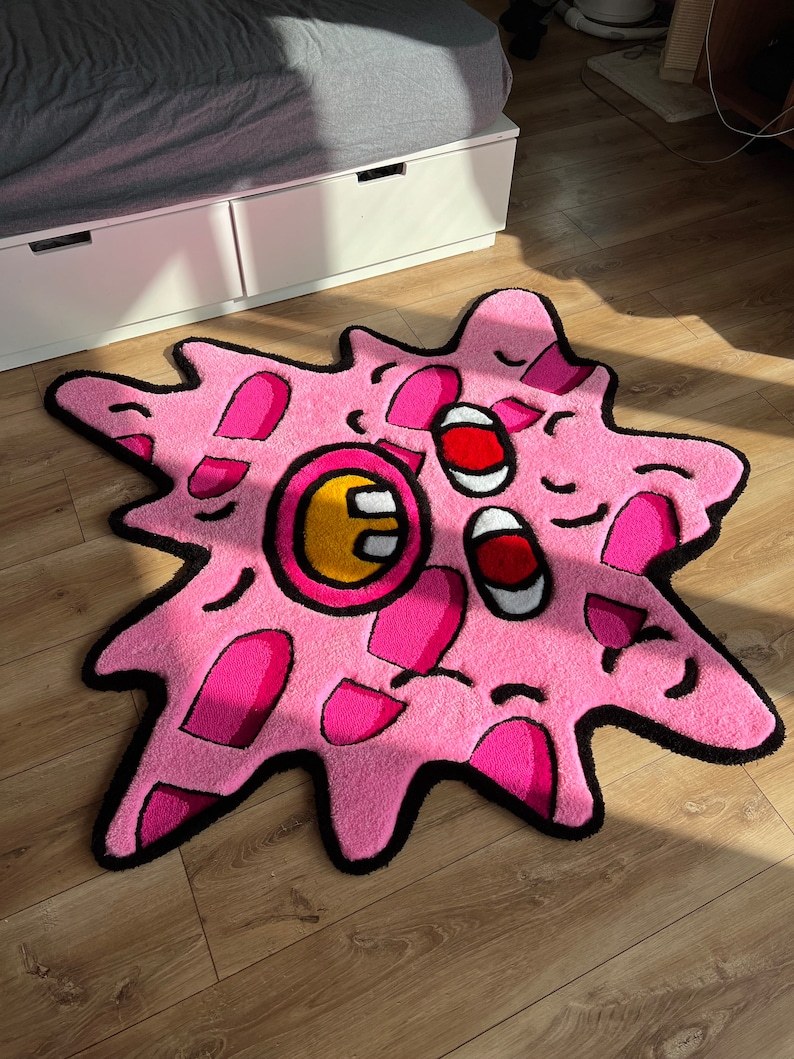 custom fluffy pink melting tufted 3d rug carpet