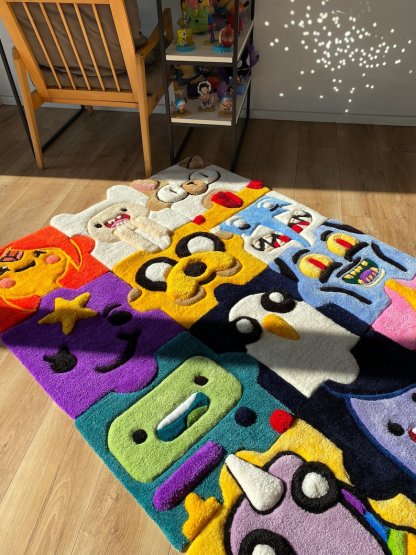 Handmade tufting puzzle 3d rug unique home decor kids room cartoon lovers