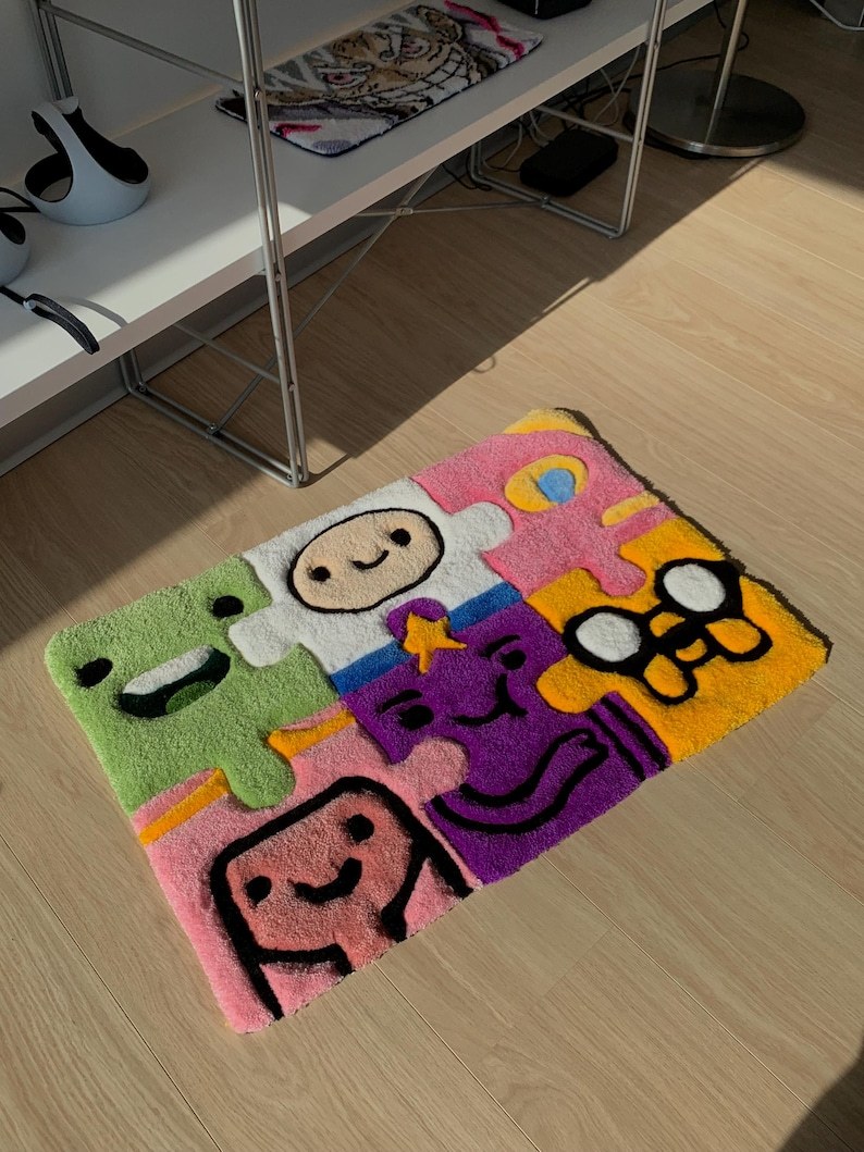 Puzzle handmade custom rug