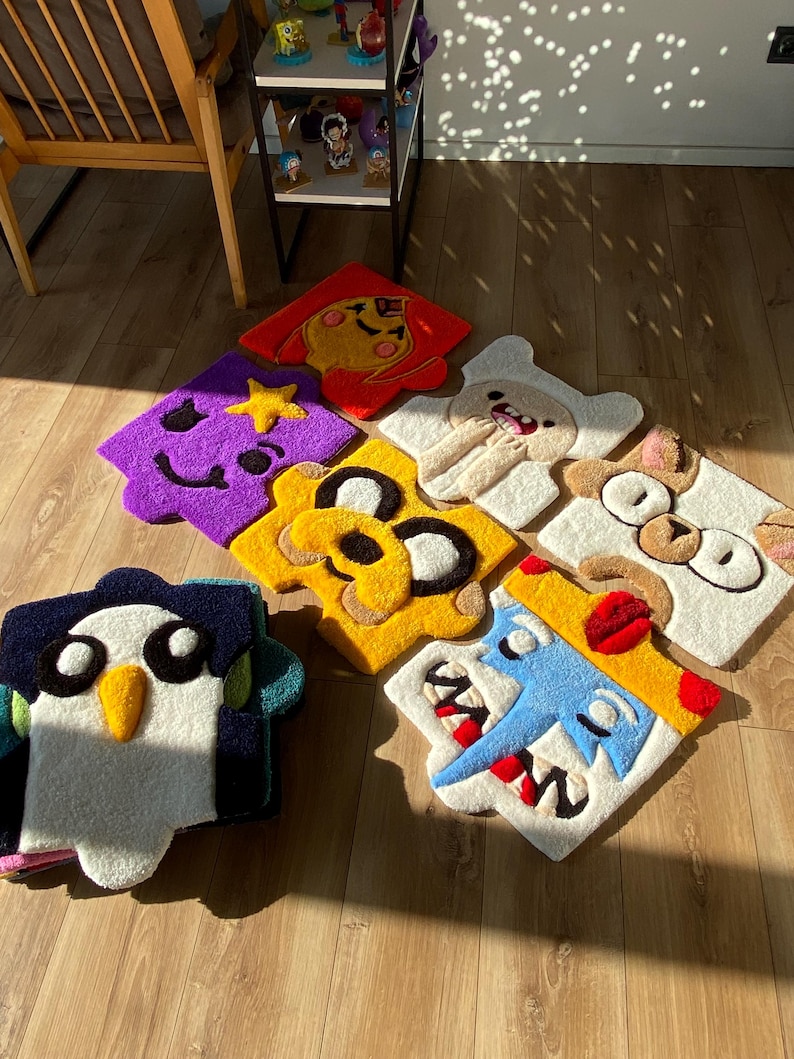 Handmade tufting puzzle 3d rug unique home decor kids room cartoon lovers