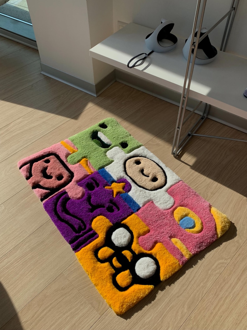 Puzzle handmade custom rug
