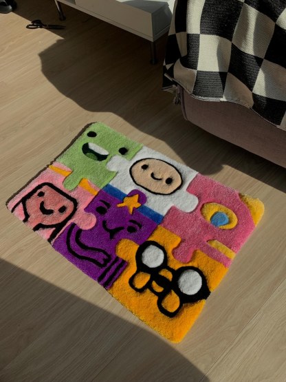 Puzzle handmade custom rug