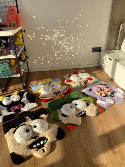 Puzzle cartoon tufted custom 3d rug
