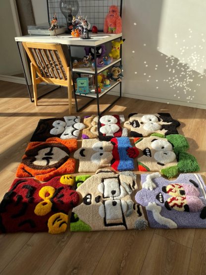 Puzzle cartoon tufted custom 3d rug