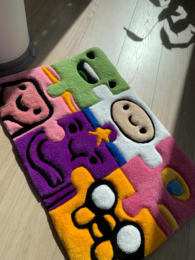 Puzzle handmade custom rug