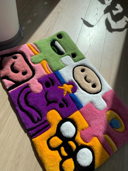 Puzzle handmade custom rug