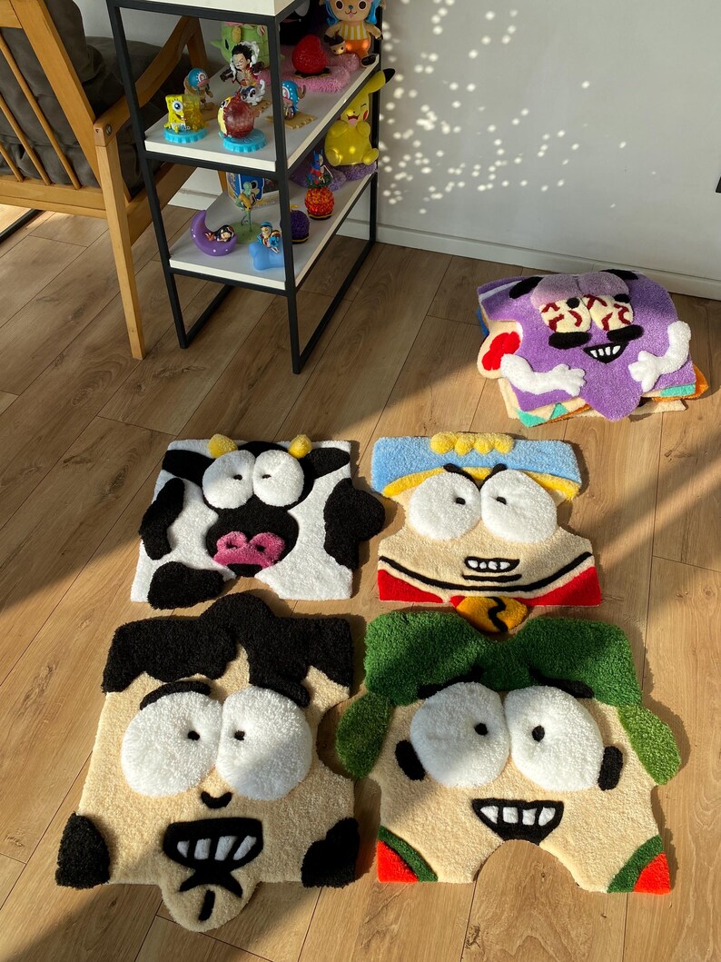 Puzzle cartoon tufted custom 3d rug