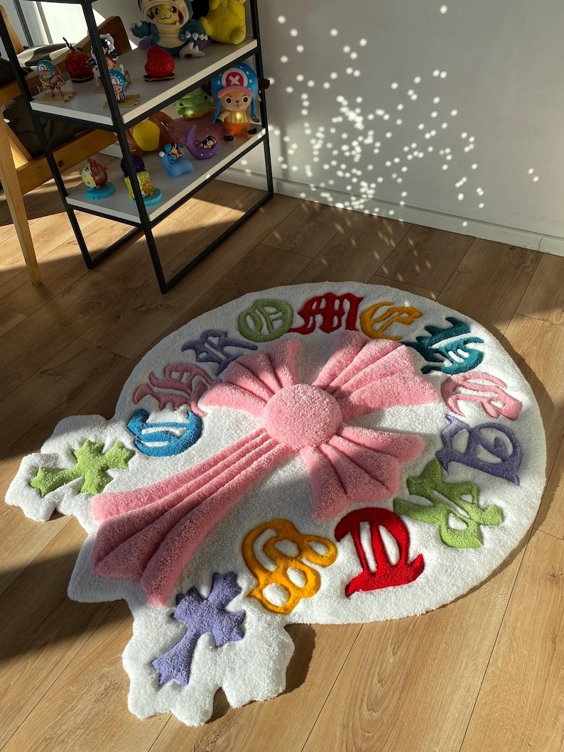 Tufted custom fluffy 3D rug