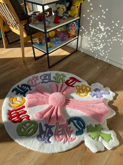 Tufted custom fluffy 3D rug