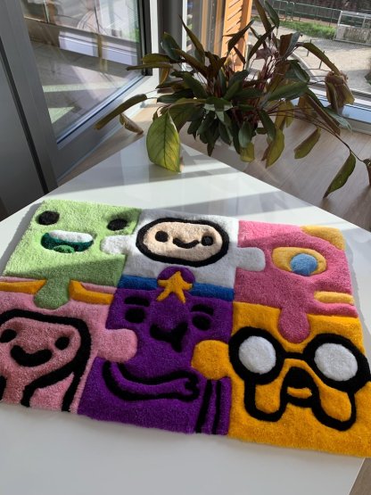 Puzzle handmade custom rug