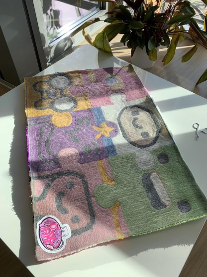 Puzzle handmade custom rug