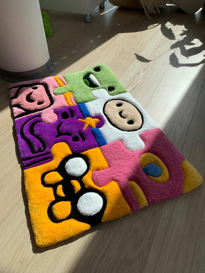 Puzzle handmade custom rug