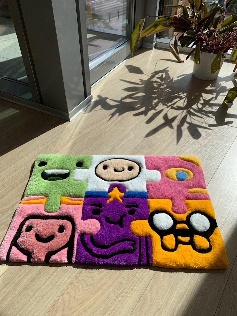 Puzzle handmade custom rug