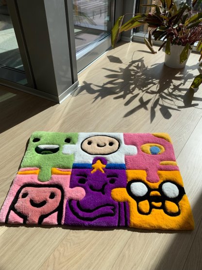 Puzzle handmade custom rug